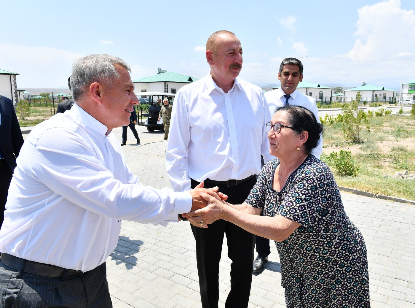 Azərbaycan və Tatarıstan liderləri Ağalı kəndində - FOTOLAR (YENİLƏNİB)